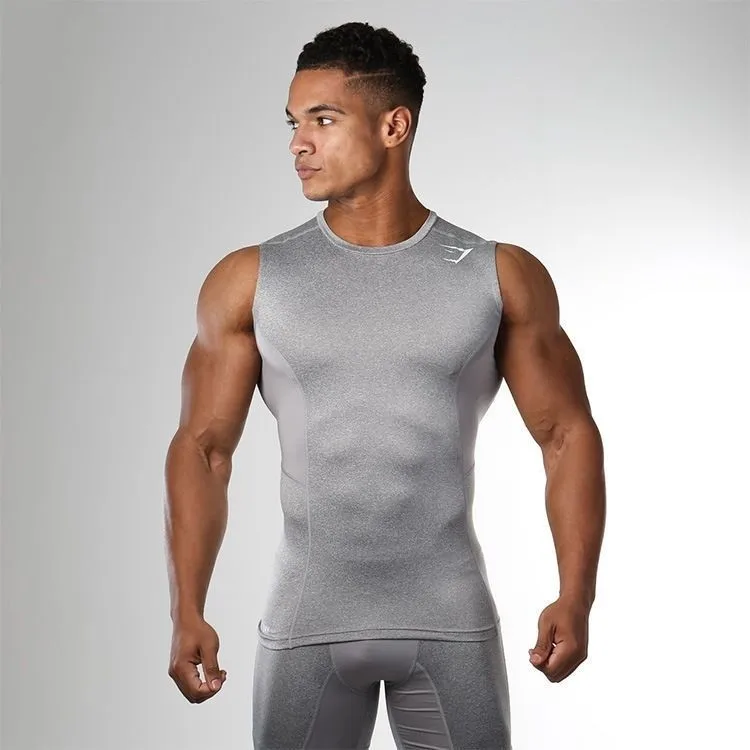 

Summer New Tights Men's Running Sports Equipment Training Vest Ultra-Stretch Breathable Wicking Quick-Drying Vest Vest Check