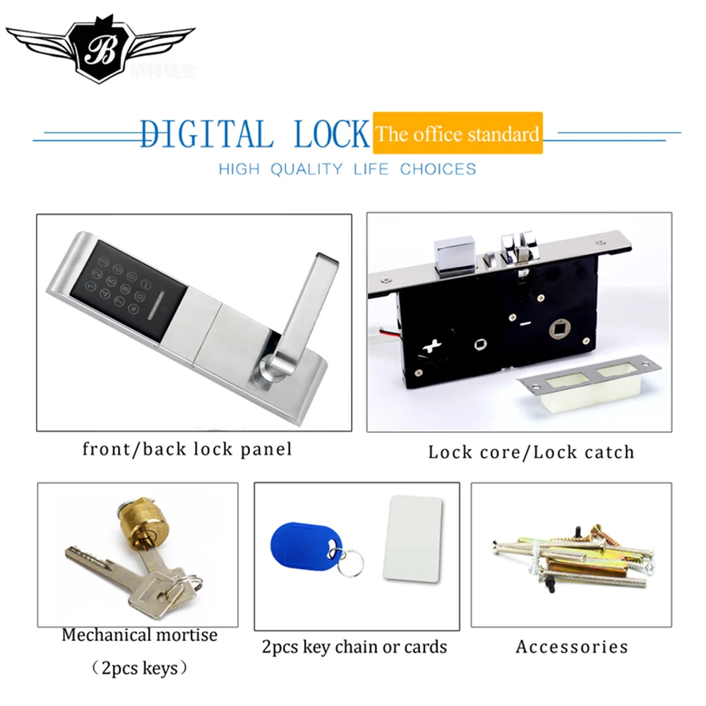 Интеллектуальный электронный БЕСКЛЮЧЕВОЙ Pin код безопасный замок RFID карта