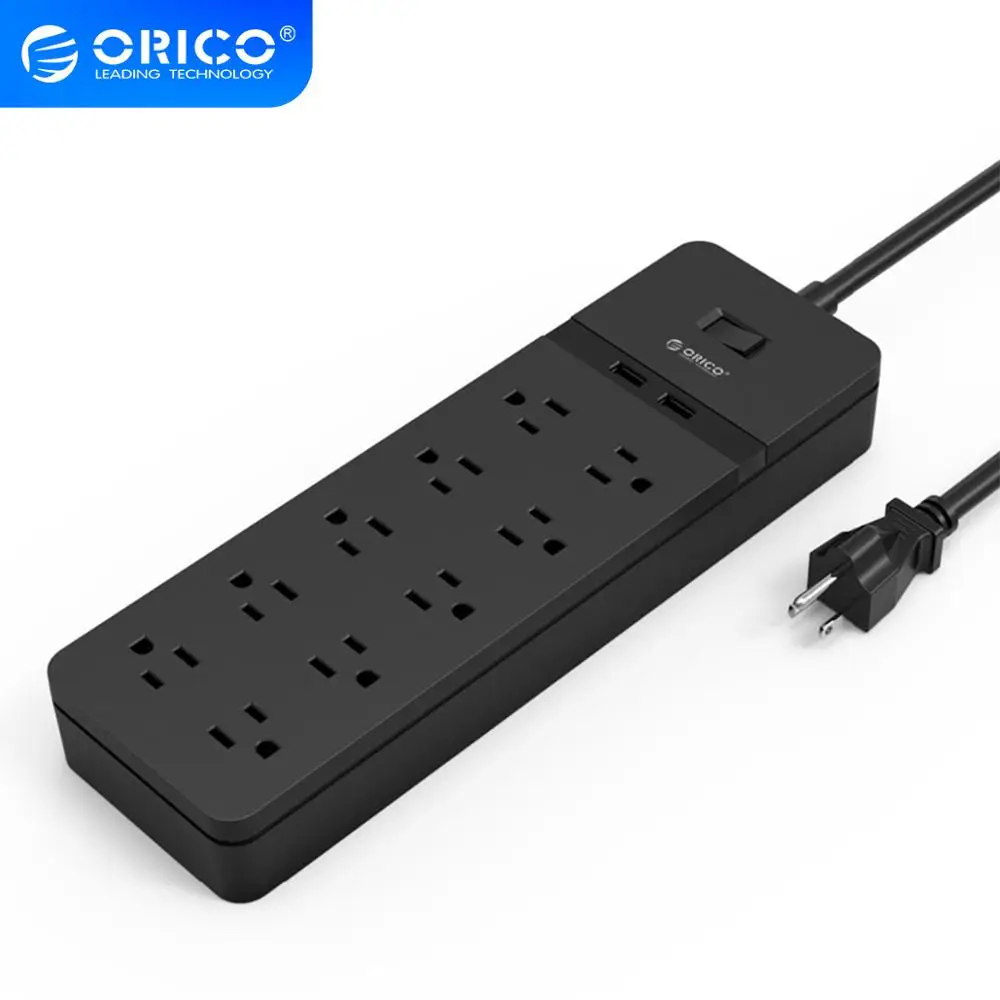 ORICO USB лента питания защита розетки от скачков напряжения 10 розеток переменного