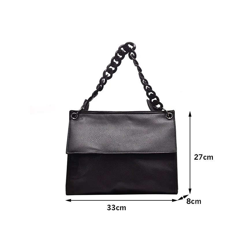

New 2020 Trend Women's Pu Leather Chain Shoulder Bag Cross Body Bags Female Ladies Designer Retro Big Handbag Totes 2 Bags/set