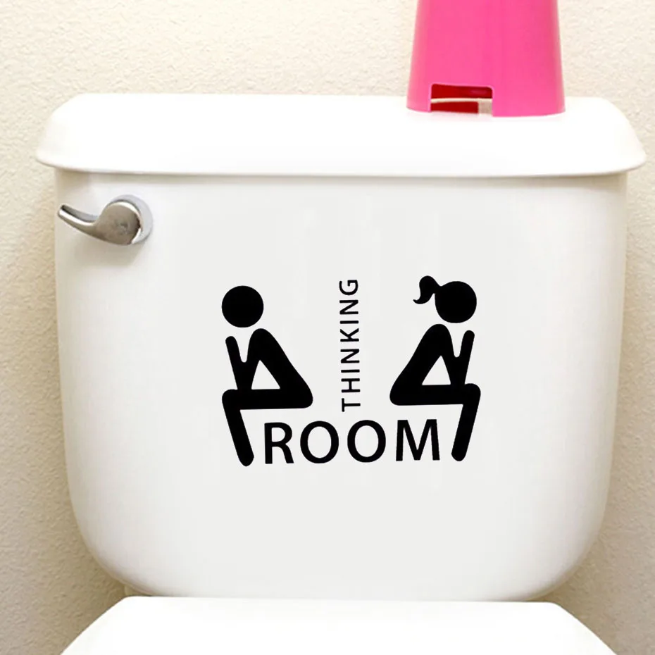Забавная наклейка на унитаз, домашний декор, Настенная Наклейка для ванной комнаты, Виниловая наклейка PH59