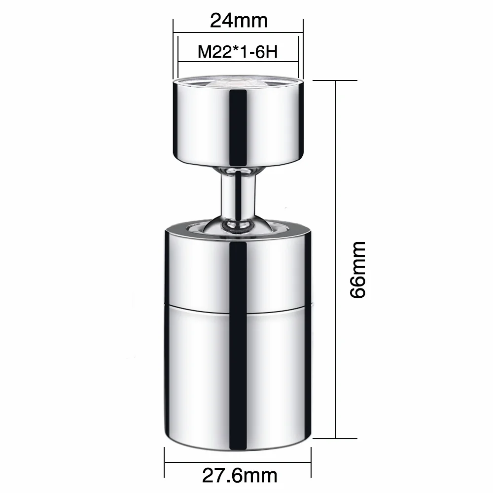 

Kitchen Faucet Bubbler 360-Degree Dual Modes 2-Flow Splash-Proof