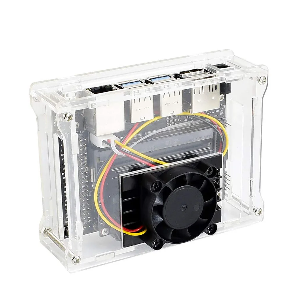 

Computer Accessories With Cooling Fan Protective Heat Dissipation Durable Dust Resistant Acrylic Case For Jetson Developer Kit