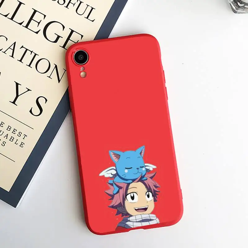 

Manga Fairy Tail xcute anime luxury Phone Case funda Candy Color for iPhone 6 7 8 11 12 s mini pro X XS XR MAX Plus