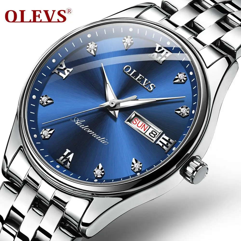 OLEVS Роскошные мужские часы брендовые механические многоцветные