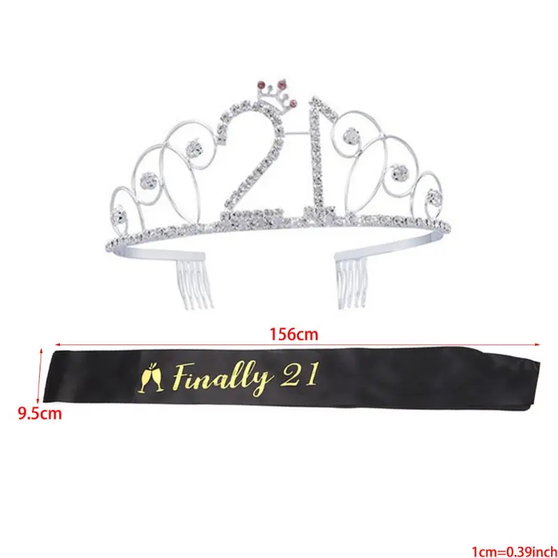 21 й день рождения корона и пояс с принадлежности &quotнаконец 21&quot|Украшения своими