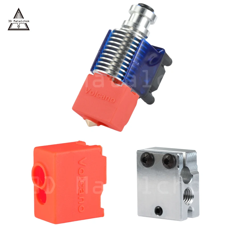 3D Matalchok принтер 12 В/24 В Volcano латунь/медь сопло J head Hotend Kit для 0 4 мм 1 75 Нити Экструдер