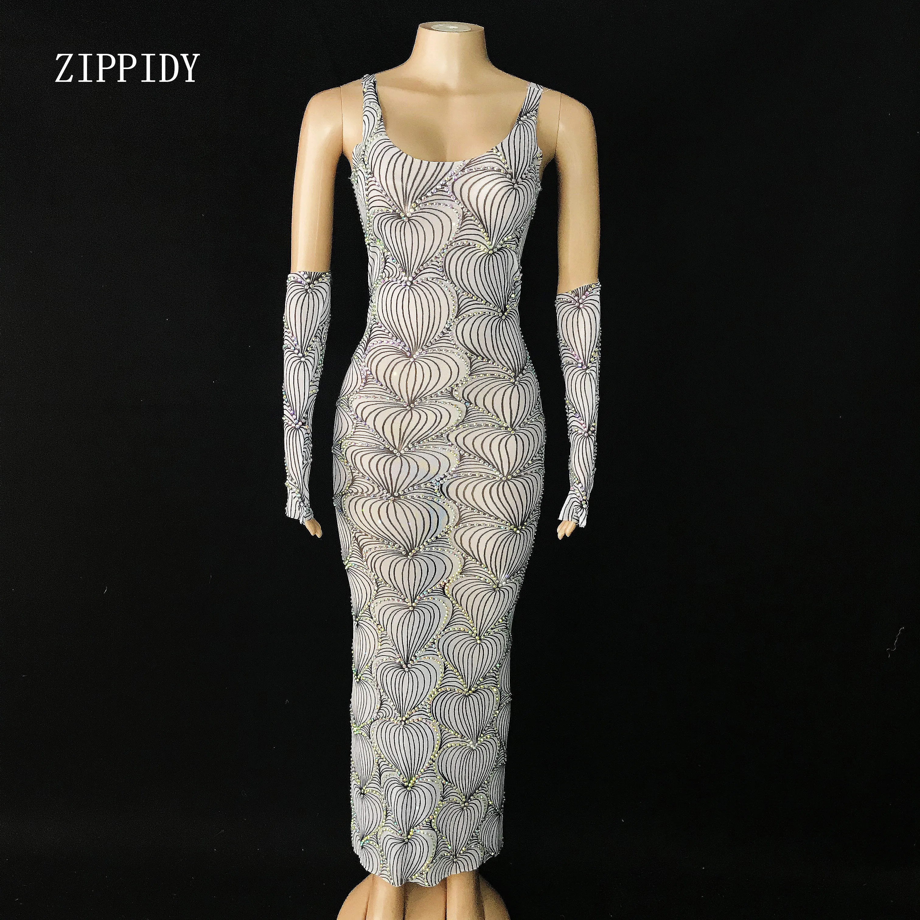 Блестящие прозрачные платья без рукавов в форме сердца с цветными камнями