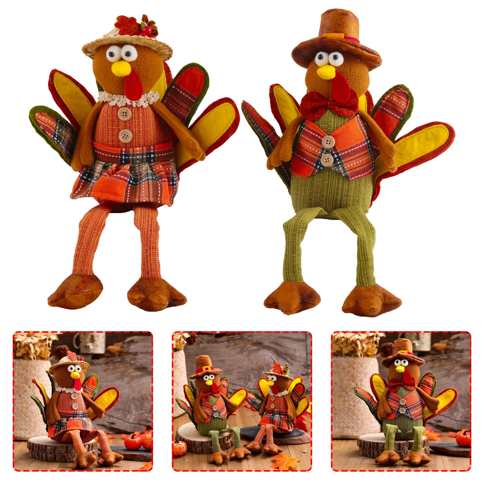 

Thanksgiving Decoration Turkey Shape Ornaments Doll Festival Decoration Thanksgiving Decorations Winter Home Decoration