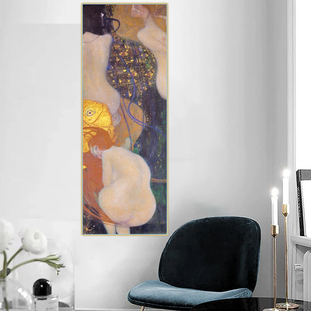 Цитон Густав Климт goldзолотая рыбка Canvas холст искусство Масляная живопись