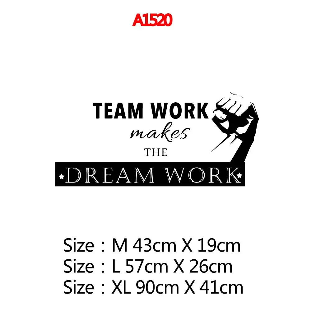 Style5 Креативная работа в команде делает Dream Work виниловые наклейки на стену для дома, кабинета, офиса, класса, украшения, Съемный Плакат - Цвет: Style5