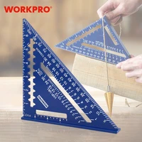 workpro triangle ruler aluminum alloy square measuring ruler angle protractor for building framing tools gauges