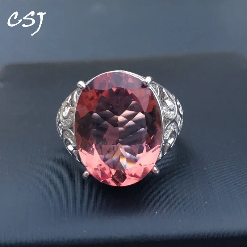 Женское кольцо с зултанитом из стерлингового серебра 925 пробы 12*16 мм вечерние