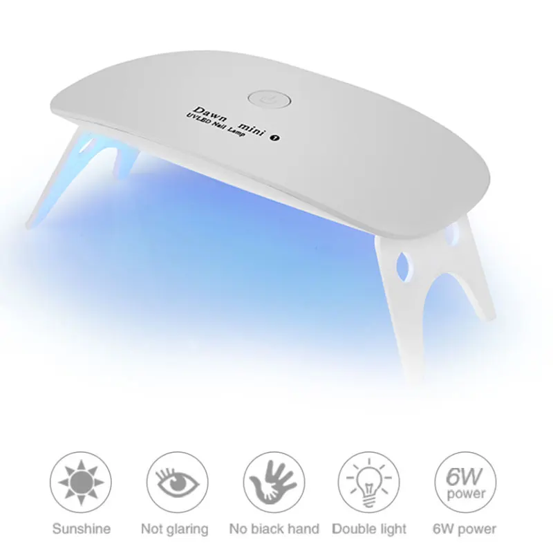 Beateal Новый Сушилка для ногтей 5 Вт лампа белый розовый свет Светодиодная УФ