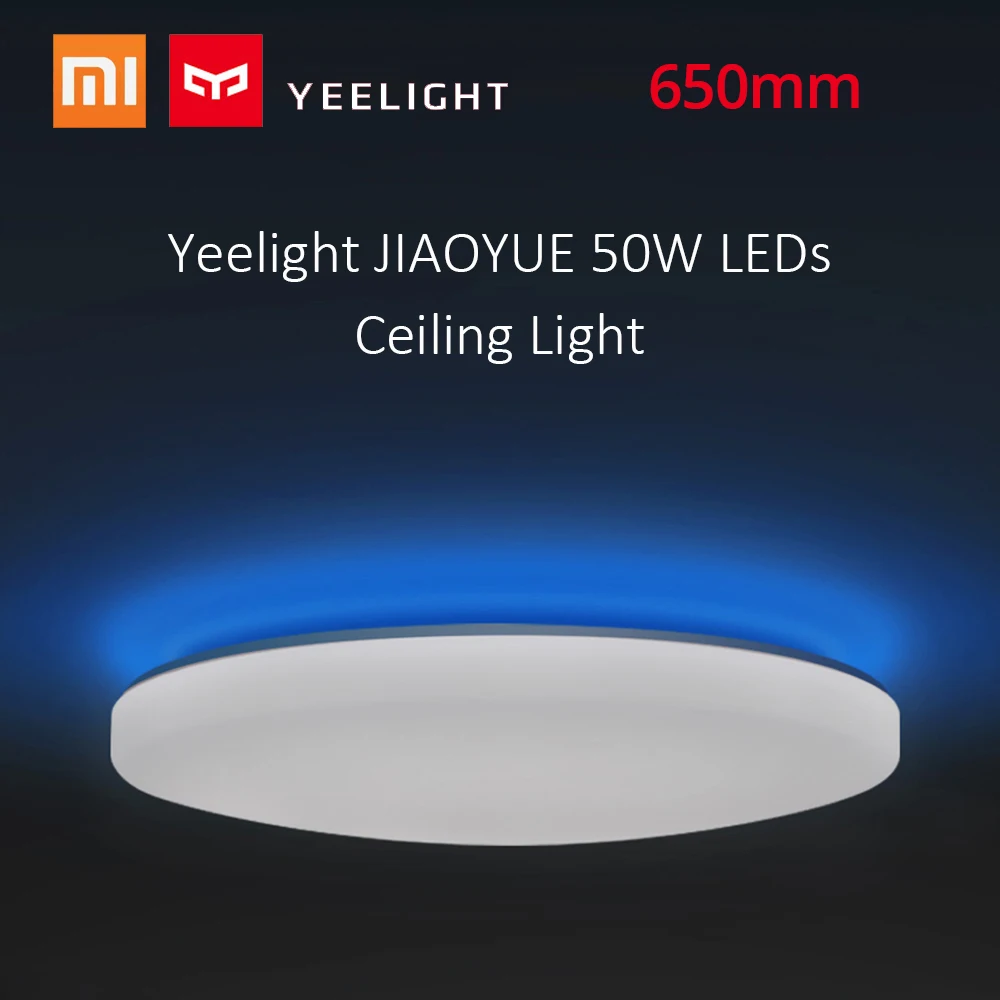 Yeelight JIAOYUE 50 Вт светодиодный потолочный светильник с дистанционным голосовым управлением с регулируемой яркостью RGB светильник ing для Xiaomi спальни гостиной столовой