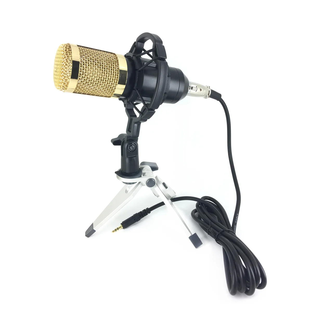 Конденсаторный микрофон для записи пения с амортизирующим креплением