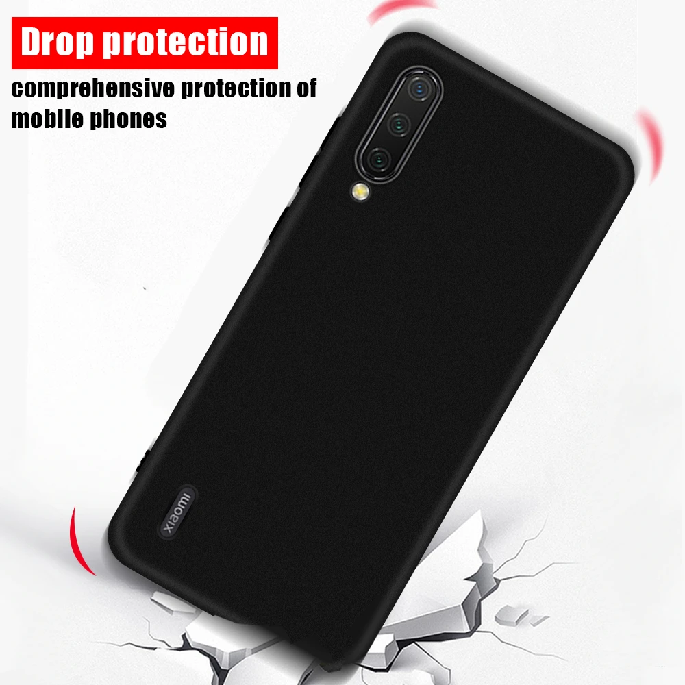 Черный матовый телефон случае для Xiaomi mi 9 8 6 SE Lite A1 A2 6X 5X x 3 2 S/Max Pocophone F1 Red Pro задняя