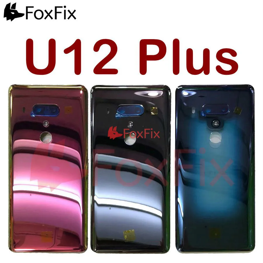 Для htc U12 Plus Крышка батарейного отсека задняя стеклянная задняя дверь корпус чехол для htc U12 Plus Крышка батарейного отсека с Замена объективов камеры