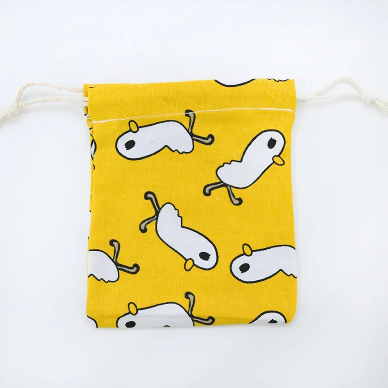 Yellow-S Новая модная многофункциональная Хлопковая Сумка на шнурке, милая косметичка для путешествий, сумка на шнурке - Цвет: Yellow-S