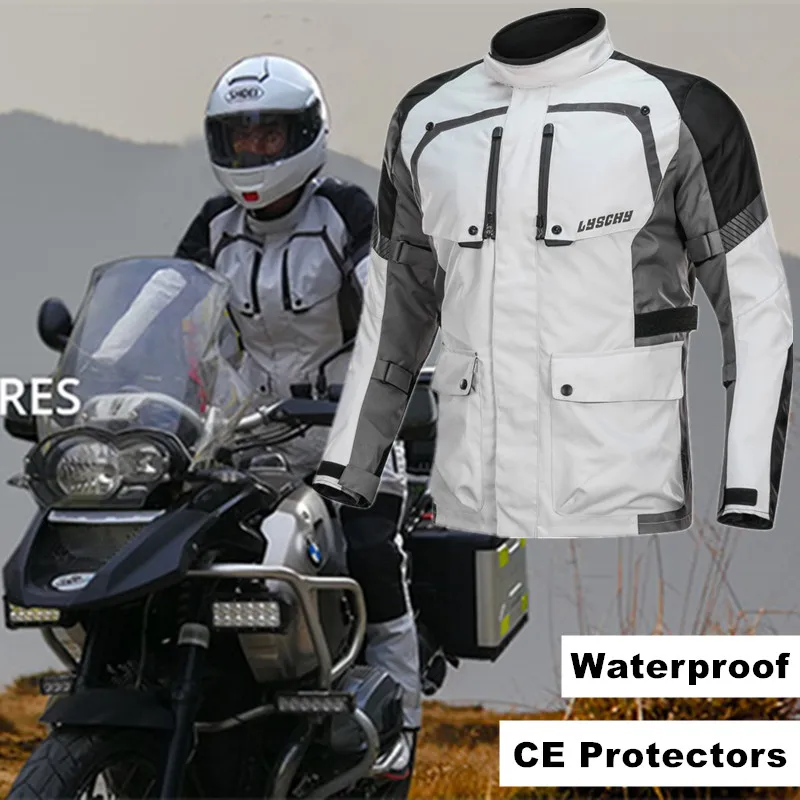 Мужская мотоциклетная куртка LYSCHY водонепроницаемая ветрозащитная для поездок