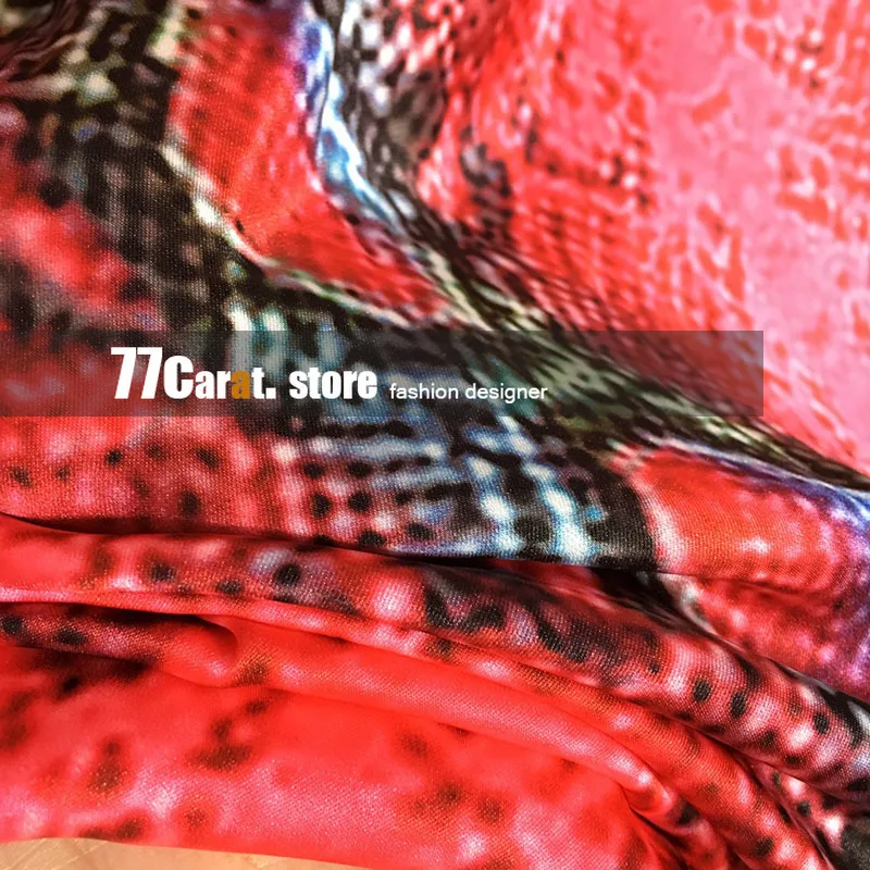 

luxury designer fashion spring long sleeve blouse womens tops serpentine printing button up shirt red shirts blouses clothes S-L