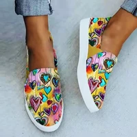 summer womens lefu new leopard print ladies casual shoes fashion patchwork comfortable flat women canvas shoes