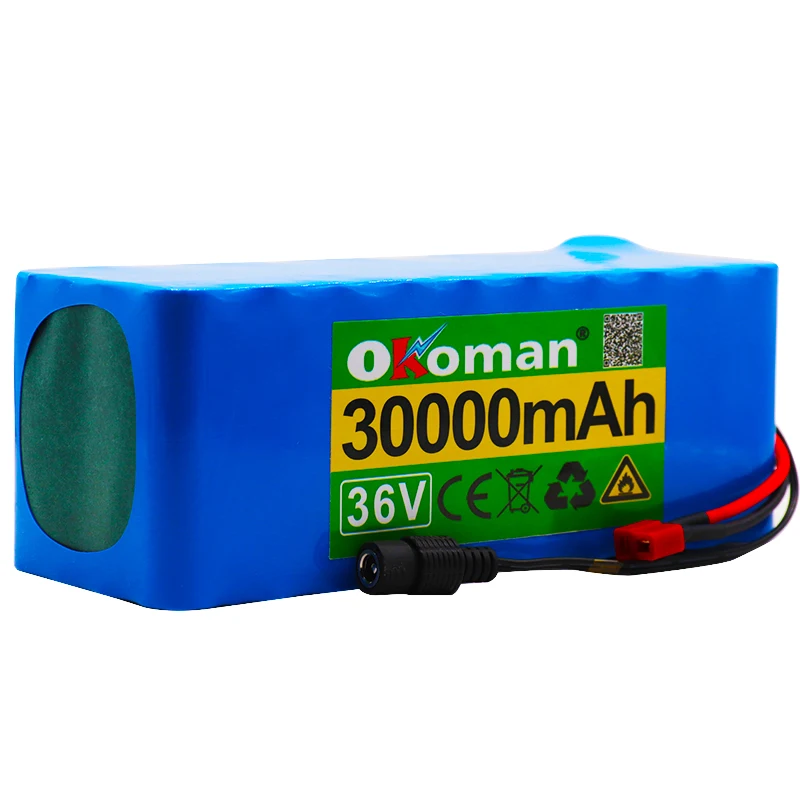 Новый оригинальный аккумулятор 36В 10S4P 30Ah е байка 18650 Батарейный блок 500 Вт 42В 30000