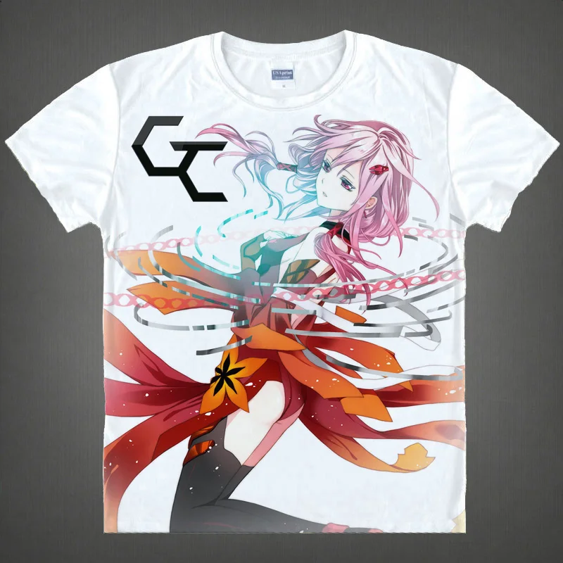 Надпись Guilty Crown GC футболка с проектом аниме OUMA SHU YUZURIHA INORI Косплэй футболки топы