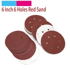 20 штук 6 дюймов 6 отверстий, зернистостью 40-800 шлифовальный Бумага диски собственной личности клейкая наждачная бумага круглые дисковидной песок листового металла мебели шлифовальный инструмент