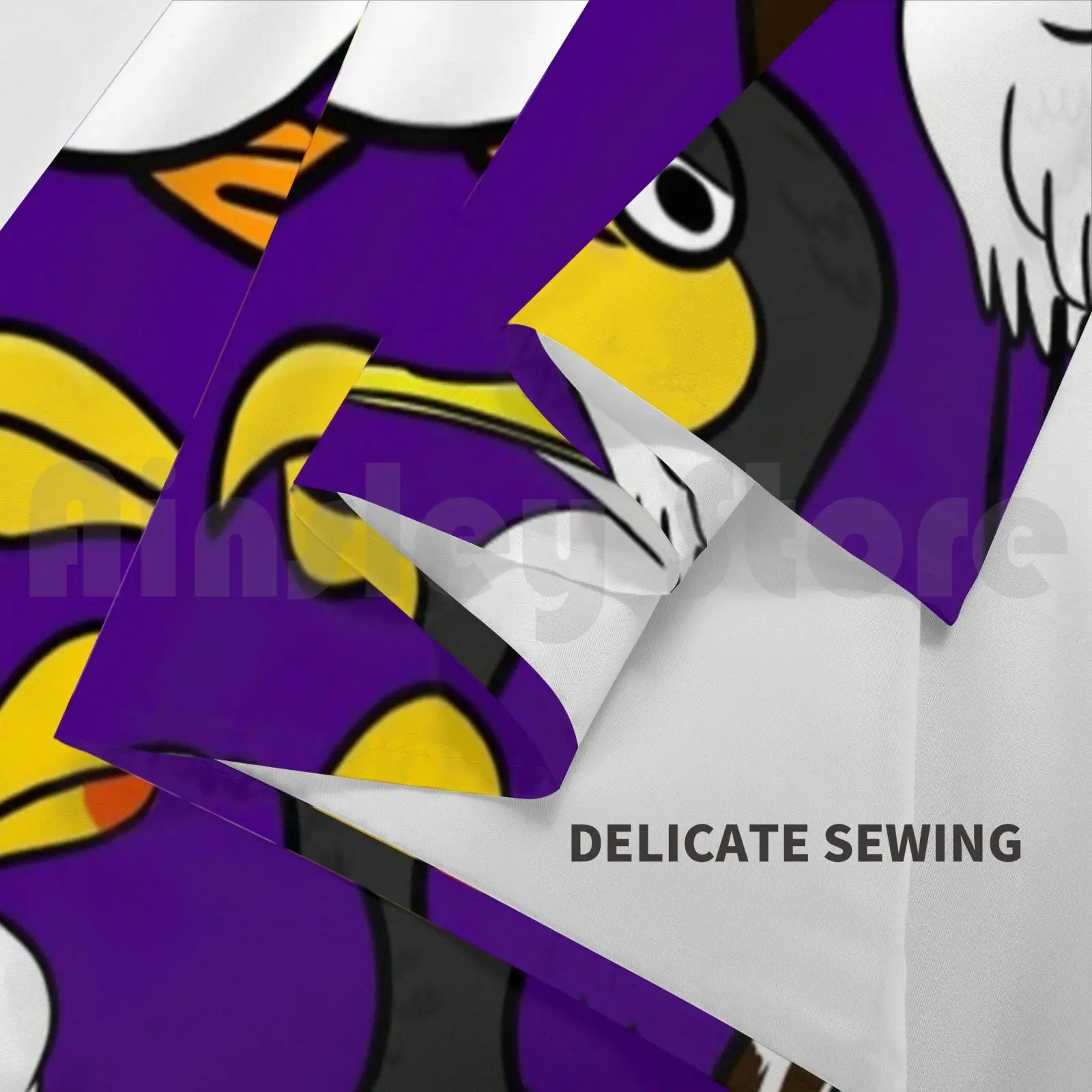 Мультфильм морской волны флоковый гобелен настенный фон флоковая толпа птицы