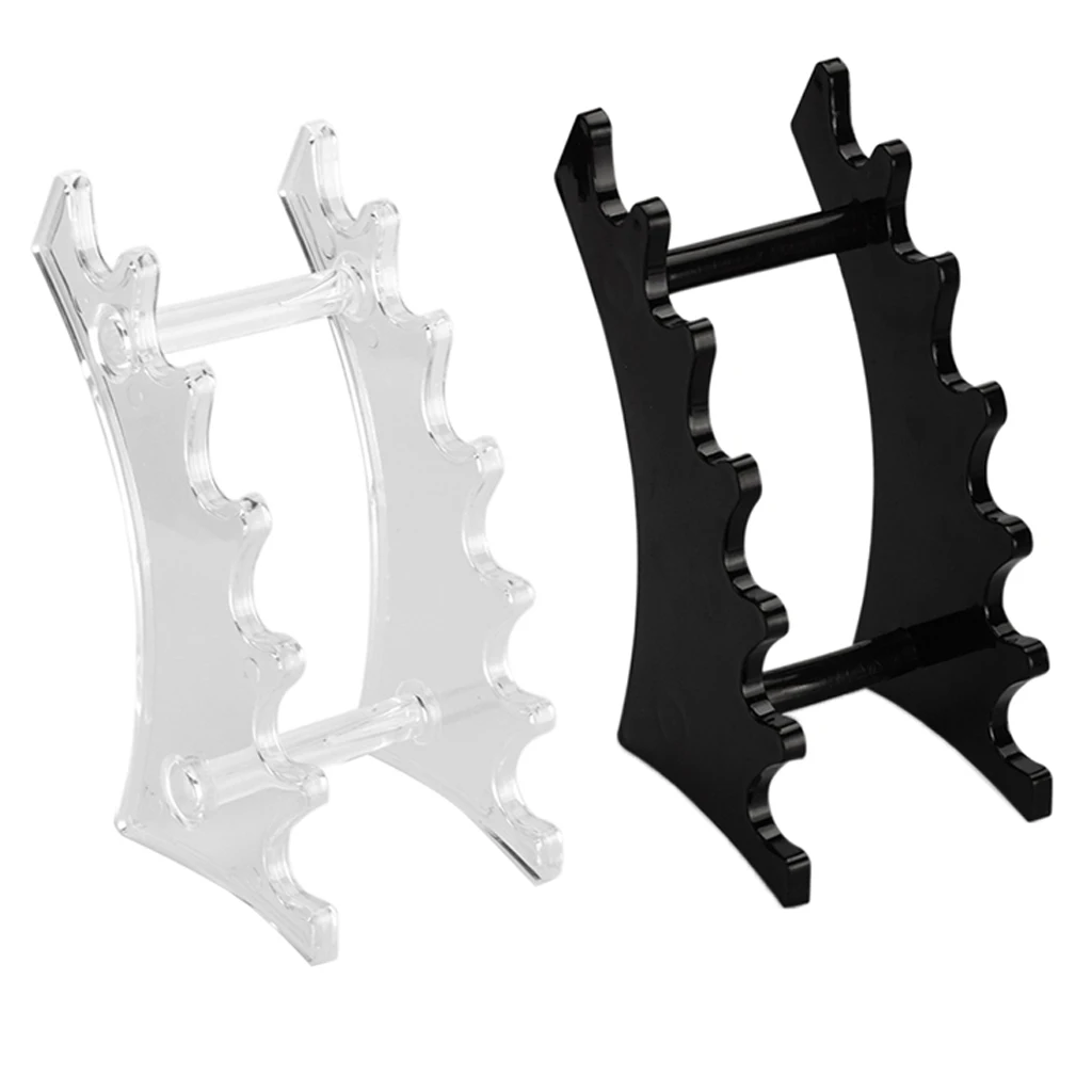 Acrylic 6-Tier Makeup Brushes Drying Rack Storage Display Bracket Shelf Holder for Brush Set Clear or Black | Красота и здоровье