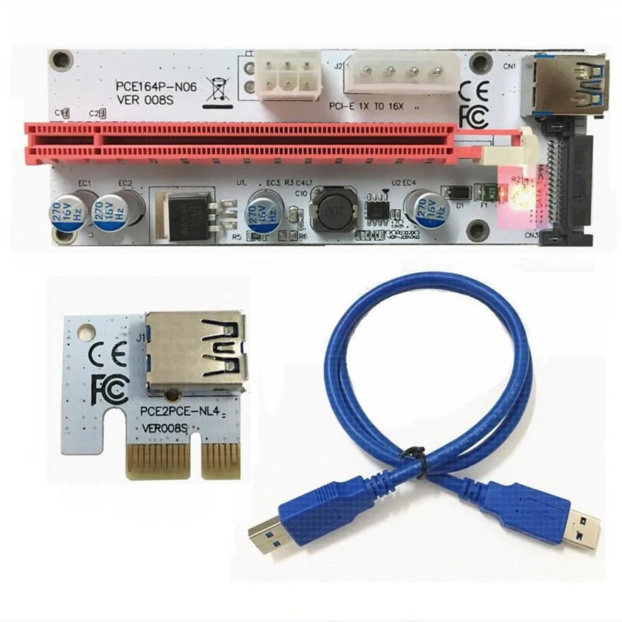 Адаптер PCI E Express с 1X на 16X адаптер для расширения графики SATA 15 контактов 6 4 контакта