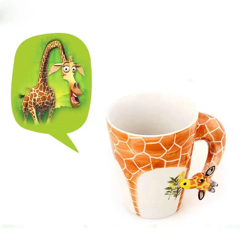 Креативный подарок керамическая кружка для кофе молока чая 3D в форме животного