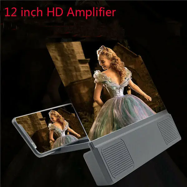Лупа смартфон видео 3D экран стенд динамик усилитель 12 ''HD телефон |