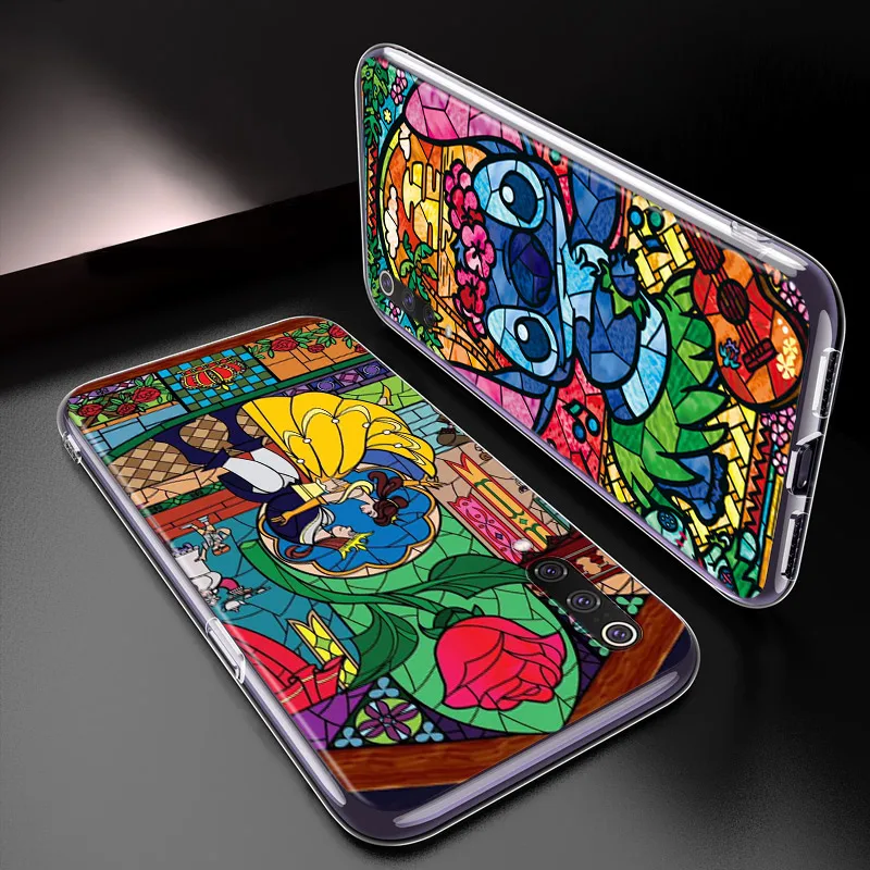 Silicone Cover Disney Mosaic Stitch Princess For Xiaomi Mi Note 11 11i 10i 10T 10 9 9T SE 8 Lite Pro Ultra Phone Case | Мобильные