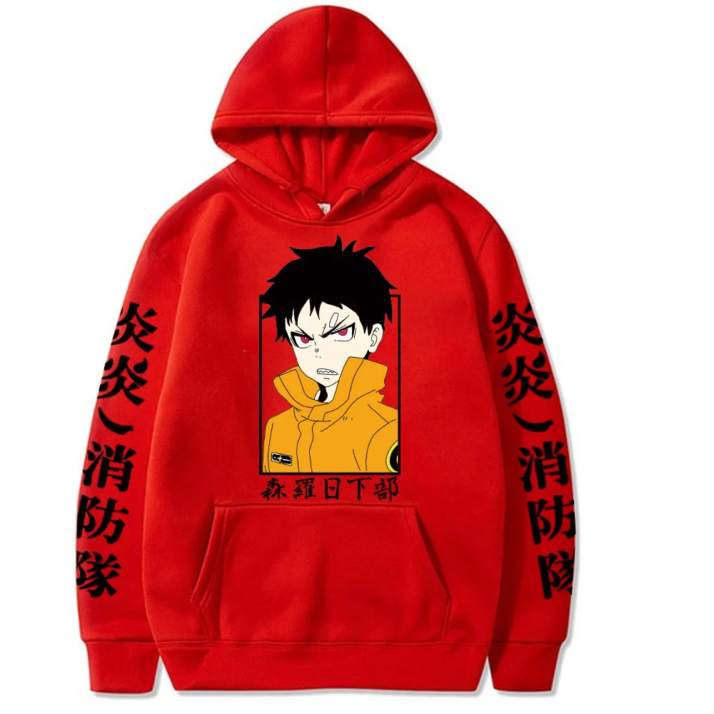 

2021 Hoodie Fire Force Shinra Kusakabe Fashion Pullover Tops Long Sleeve Uniex