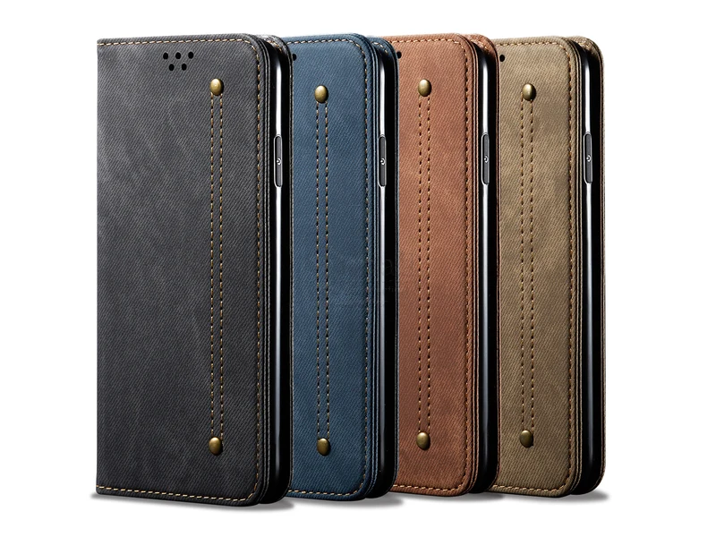 for xiaomi mi poco x3 x3 gt wallet case magnetic book flip cover for pocophone m3 pro denim leather bags kickstand card holder free global shipping