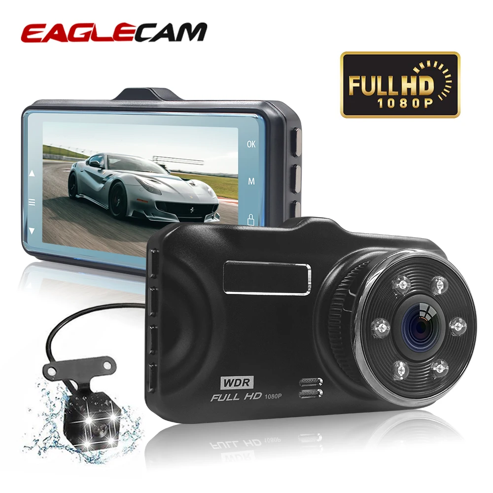 Видеорегистратор фронтальная и задняя двойная камера 3 дюймовая панель