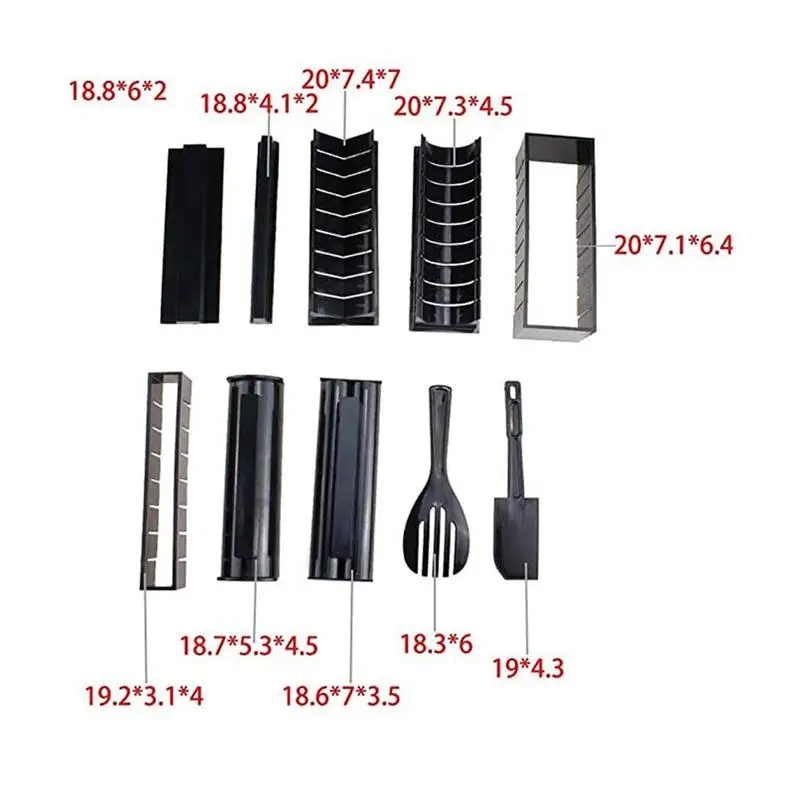 

10 Pcs/Set DIY Sushi Making Kit Roll Sushi Maker Rice Roll Mold Kitchen Sushi Tools Japanese Sushi Cooking Tools Kitchen Tools