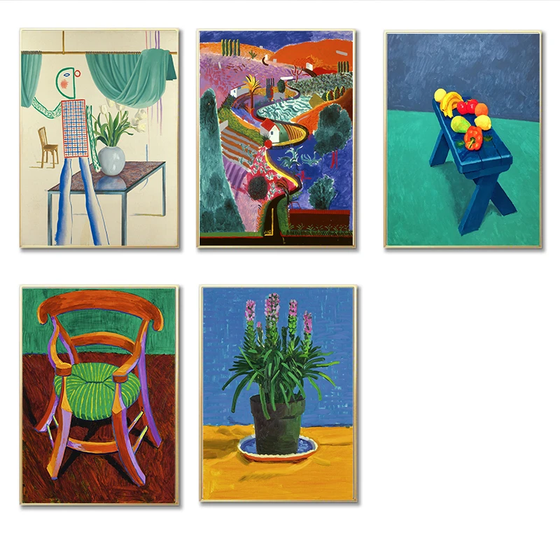 Давид хокни Николс Каньон постеры печать масляной живописи на холсте домашнее