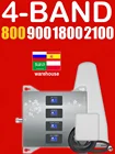Сотовая связь усилитель B20 800 9001800 2100 четыре группы 4G повторитель сигнала GSM 2g, 3g, 4g, мобильный телефон бустер Россия Испания для косплея во Франции, Италии,