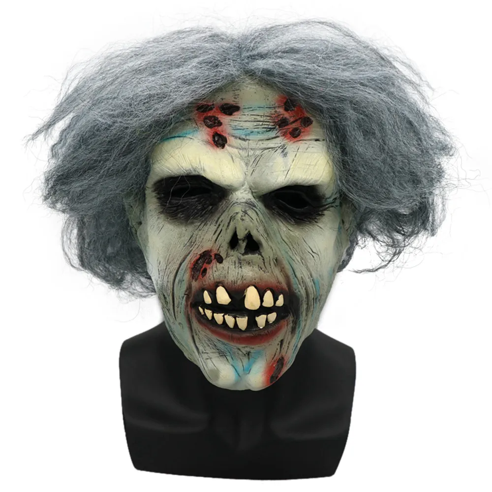 Маска для Хэллоуина Реалистичная модная страшная маска латексная зомби с