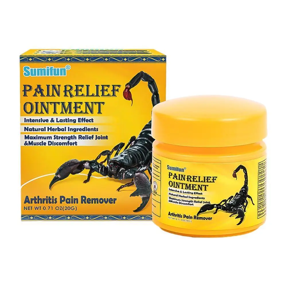 

20g Scorpion Pain Relief Ointment Treat Arthritis Joint Knee Sprain Herbal Analgesic Cream Sumifun Body Massage Medical Plaster