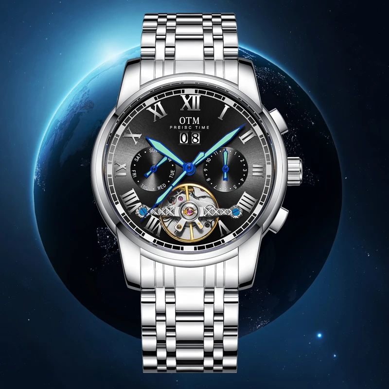 

Shifenmei 2021 Waterproof Stainless Steel Mens Automatic Skeleton Mechanical Sport Wristwatch Top Brand Luxury Relogio Masculino