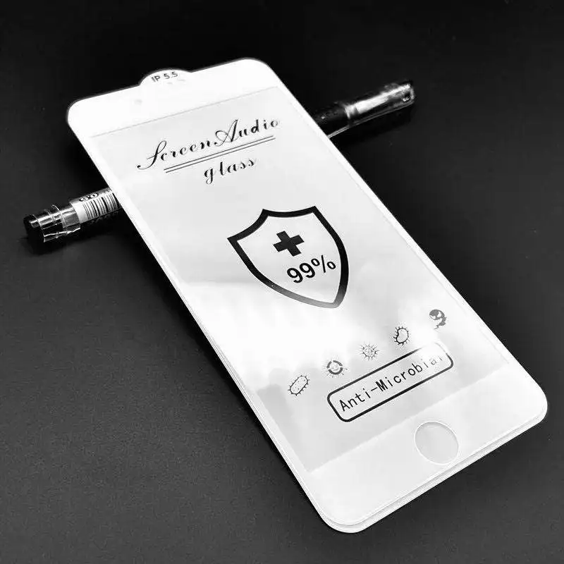 

100pcs Anti-Microbiai Tempered Glass For iphone X XS 11 Pro Max XR 7 8 plus Screen Protector Antibacterial Temper glass