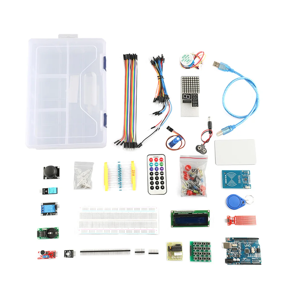 

Elego UNO Project The Most Complete Starter Kit for Arduino IDE UNO R3 UNO R3 with Tutorial / Power Supply / Stepper Motor Nice