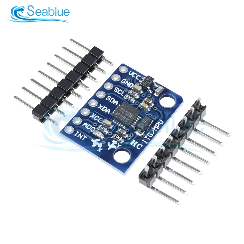 

GY-521 MPU-6050 MPU6050 Module 3 Axis Analog Gyro Sensors+ 3 Axis Accelerometer Module IIC I2C For Arduino With Pins DC 3V-5V