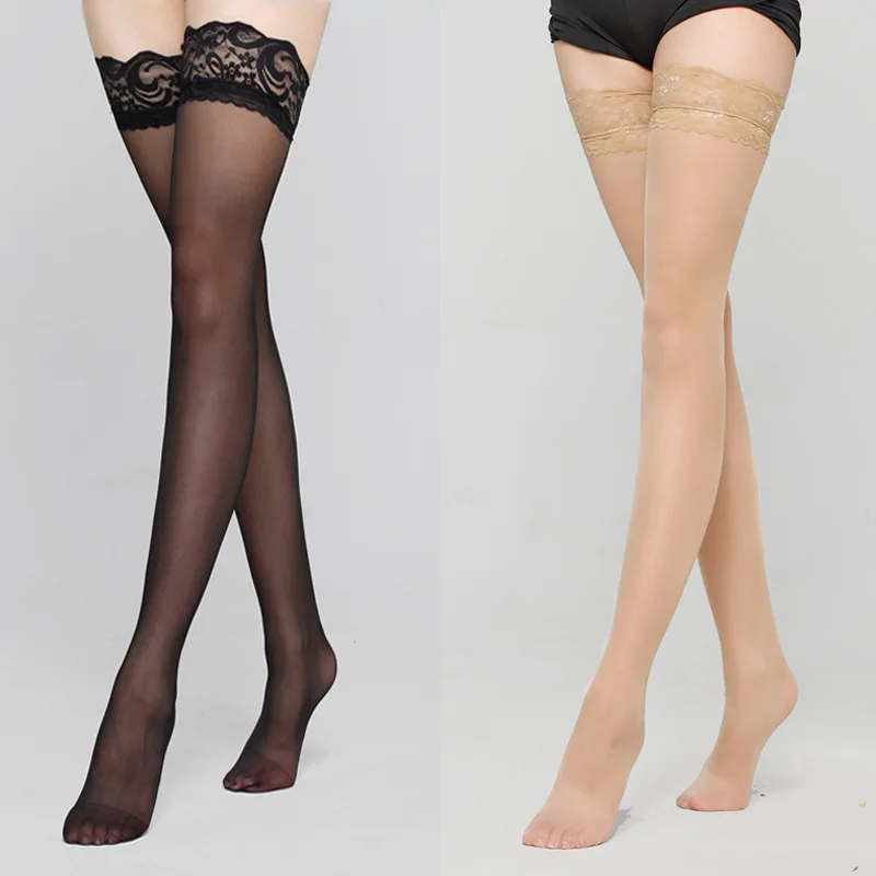 

Women Sheer Sexy Stockings Lace Top Thigh High Stockings Over The Knee Socks Nightclubs Pantyhose Calcetines Below 60kg