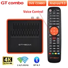 GT COMBO GTMEDIA Android 9,0 TV BOX DVB-SS2S2X TT2CableISDBT Amlogic S905X3 2GBRAM + 16GBROM 4K 2,4G5G Wifi BT4.1 AVS + HEVC