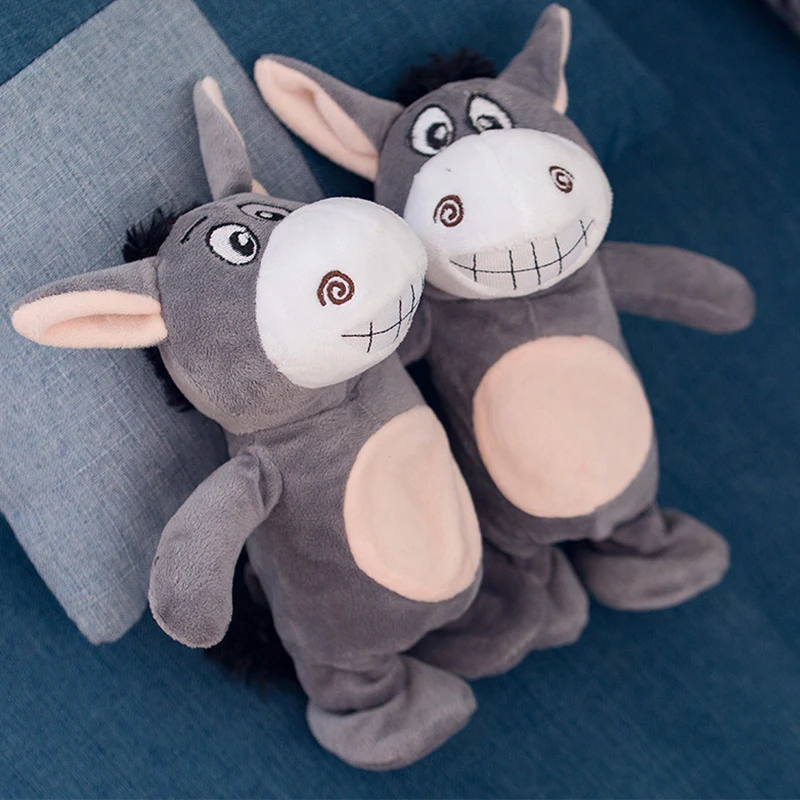 

Милая говорящая Ослика ходячая кукла корова электронные игрушки для детей звучащая лошадь Электрический Ослик имитация человеческой речи